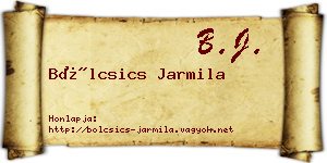 Bölcsics Jarmila névjegykártya